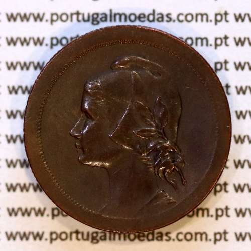Portugal, Bronze coin of 10 centavos 1930, ten centavos 1930 of Portuguese Republic, (VF+), World Coins Portugal KM 573