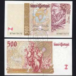 Nota de 500 Escudos 2000 João de Barros, 500$00 07/11/2000 Chapa: 13 - Banco de Portugal (Não Circulada), Pick 187