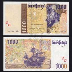 Nota de 1000 Escudos 2000 Pedro Alvares Cabral, 1000$00 07/11/2000 Chapa: 13 - Banco de Portugal (Não Circulada), Pick 188