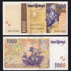1000 Escudos banknote 2000 Pedro Alvares Cabral, 1000$00 07/11/2000 Plate: 13 - Bank of Portugal (Uncirculated), Pick 188