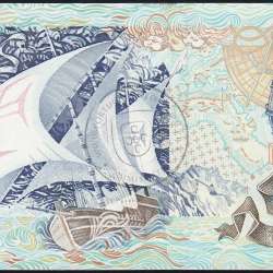 Banknote 2000 Escudos 23-5-1991 Bartolomeu Dias,Plate: 1, Bank of Portugal, World Paper Money Pick 186, (Uncirculated)