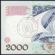 2000 Escudos 23 Maio 1991 Bartolomeu Dias, 23/05/1991, Chapa:1, Banco de Portugal, World Paper Money Pick 186, (Não Circulada)