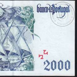 Nota de 2000 Escudos 1997 Bartolomeu Dias, 2000$00 11/09/1997 Chapa: 2 - Banco de Portugal (Pouco Circulada) - Pick 189