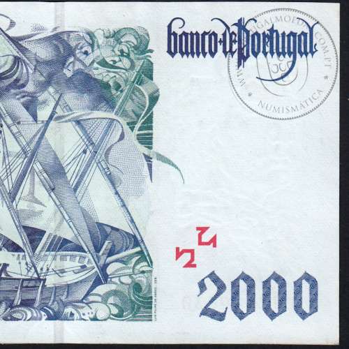2000 Escudos note 1997 Bartolomeu Dias, 2000$00 11/09/1997 Plate: 2 - Bank of Portugal (Lightly Circulated) - Pick 189