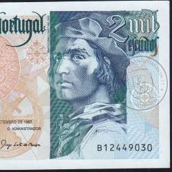 2000 Escudos note 1997 Bartolomeu Dias, 2000$00 11/09/1997 Plate: 2 - Bank of Portugal (Lightly Circulated) - Pick 189