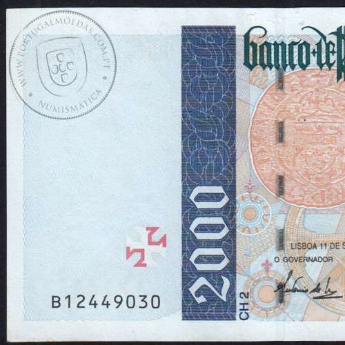 2000 Escudos note 1997 Bartolomeu Dias, 2000$00 11/09/1997 Plate: 2 - Bank of Portugal (Lightly Circulated) - Pick 189