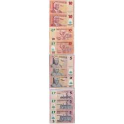 NIGÉRIA - LOTE DE 5 NOTAS DIFERENTES - SERIE 2006-2015 (NÃO CIRCULADAS)