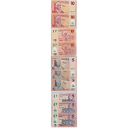 NIGÉRIA - LOTE DE 5 NOTAS DIFERENTES - SERIE 2006-2015 (NÃO CIRCULADAS)