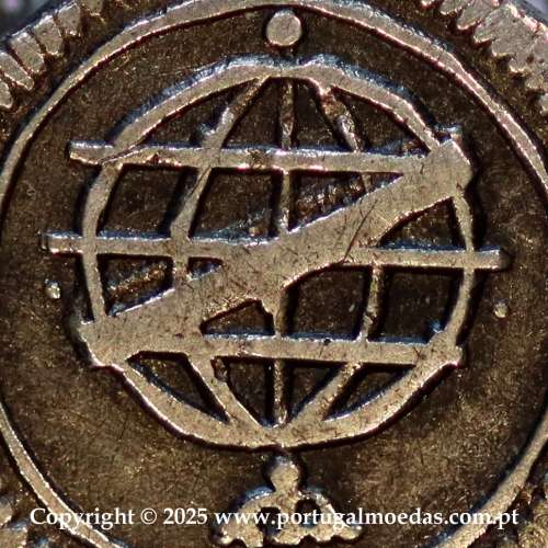 Vintém Prata D. João V (1706-1750), Esfera Armilar entre pontos - variante Rara, (MBC+), Alberto Gomes J5.41.02a