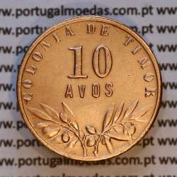 Timor 10 Avos 1951 Bronze, Ex-colónia Portuguesa Timor, (MBC+/Bela), World Coins Timor KM 5