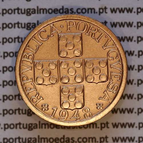 Timor, bronze coin of 10 Avos 1948, Timor Former Portuguese colony, (VF+/XF), World Coins Timor KM 5
