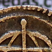 Portugal, silver coin of Vintém of D. João V (1706-1750), rare variant an armillary sphere between dots, sub-variant atypical