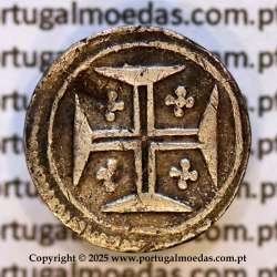 Portugal, silver coin of Vintém of D. João V (1706-1750), rare variant an armillary sphere between dots, sub-variant atypical