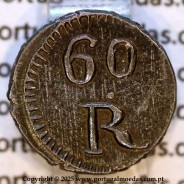 60 réis 1858 prata D. Pedro V — Reverso — Índia Portuguesa — Tanga 1858 — KM277