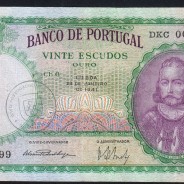 20 Escudos 1941 D.António Menezes 28/01/1941, 20$00 Vinte Escudos 28/01/1941 Chapa:6 Banco de Portugal, (C), Pick 153
