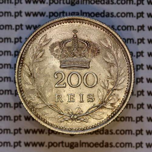 200 réis 1909 prata D. Manuel II, dois tostões prata 1909, (Bela/Soberba), World Coins Portugal KM 549