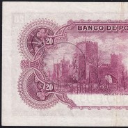 NOTA DE 20 ESCUDOS 1937 ( POUCO CIRCULADA ) "20$00 1937 Ch.5 MOUSINHO D'ALBUQUERQUE - BANCO DE PORTUGAL (23/04/1937)
