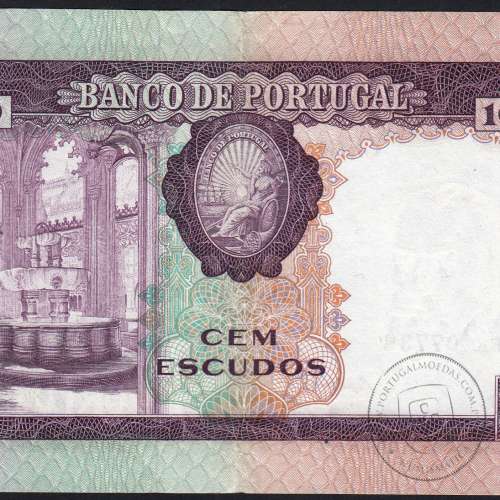 Nota 100 Escudos 1961 Pedro Nunes 19/12/1961, 100$00 Cem Escudos Chapa:6A Banco de Portugal, Circulada, Pick 165