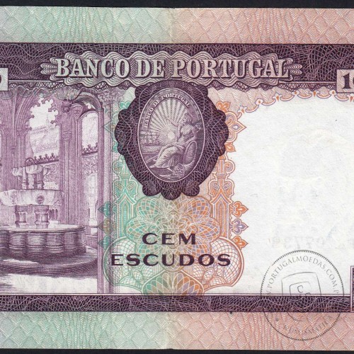 100 Escudos Note 1961 Pedro Nunes 19/12/1961, 100$00 One Hundred Escudos Plate: 6A Bank of Portugal, Circulated, Pick 165