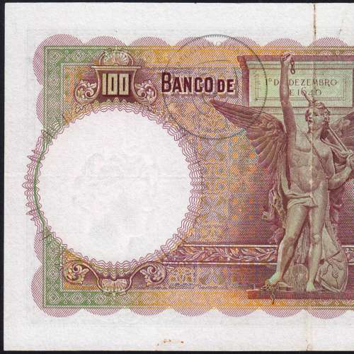 Nota 100 Escudos 1941 João Ribeiro 13/03/1941, 100$00 Cem Escudos Chapa:5 Banco de Portugal, Circulada, Pick 150