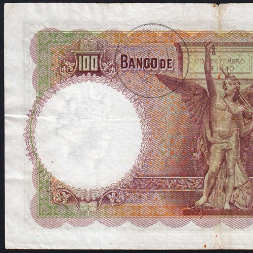 Nota 100 Escudos 1941 João Ribeiro 13/03/1941, 100$00 Cem Escudos Chapa:5 Banco de Portugal, Circulada, Pick 150