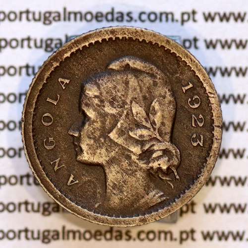 10 Centavos 1923 Cupro-Níquel Angola, Ex-Colónia portuguesa de Angola, (MBC), World Coins Angola KM 63