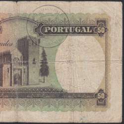 NOTA DE 50 ESCUDOS 1949 ( CIRCULADA ) "50$00 1949 Ch.6A RAMALHO ORTIGÃO - BANCO DE PORTUGAL (28/06/1949)
