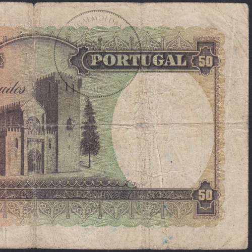 NOTA DE 50 ESCUDOS 1949 ( CIRCULADA ) "50$00 1949 Ch.6A RAMALHO ORTIGÃO - BANCO DE PORTUGAL (28/06/1949)