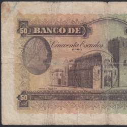 NOTA DE 50 ESCUDOS 1949 ( CIRCULADA ) "50$00 1949 Ch.6A RAMALHO ORTIGÃO - BANCO DE PORTUGAL (28/06/1949)