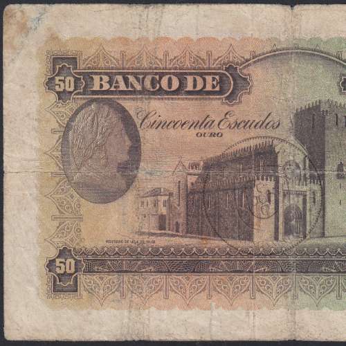 NOTA DE 50 ESCUDOS 1949 ( CIRCULADA ) "50$00 1949 Ch.6A RAMALHO ORTIGÃO - BANCO DE PORTUGAL (28/06/1949)