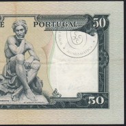 NOTA DE 50 ESCUDOS 1955 ( CIRCULADA ) "50$00 1955 Ch.7 FONTES PEREIRA DE MELLO - BANCO DE PORTUGAL (24/06/1955)