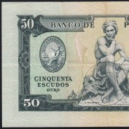 NOTA DE 50 ESCUDOS 1955 ( CIRCULADA ) "50$00 1955 Ch.7 FONTES PEREIRA DE MELLO - BANCO DE PORTUGAL (24/06/1955)