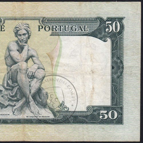 NOTA DE 50 ESCUDOS 1953 ( CIRCULADA ) "50$00 1953 Ch.7 FONTES PEREIRA DE MELLO - BANCO DE PORTUGAL (28/04/1953)