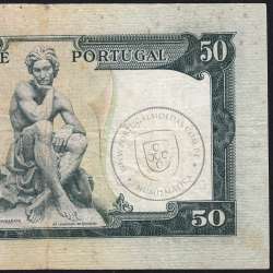NOTA DE 50 ESCUDOS 1953 ( CIRCULADA ) "50$00 1953 Ch.7 FONTES PEREIRA DE MELLO - BANCO DE PORTUGAL (28/04/1953)