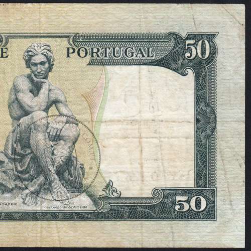 NOTA DE 50 ESCUDOS 1953 ( CIRCULADA ) "50$00 1953 Ch.7 FONTES PEREIRA DE MELLO - BANCO DE PORTUGAL (28/04/1953)