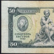 NOTA DE 50 ESCUDOS 1953 ( CIRCULADA ) "50$00 1953 Ch.7 FONTES PEREIRA DE MELLO - BANCO DE PORTUGAL (28/04/1953)