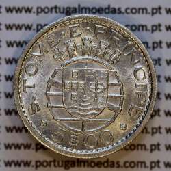 Saint Thomas & Prince, silver coin of 5 Escudos 1962, 5$00 silver 1962, (Au), World Coins Saint Thomas & Prince Island KM 20