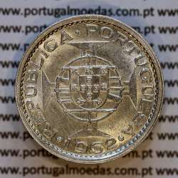 Saint Thomas & Prince, silver coin of 5 Escudos 1962, 5$00 silver 1962, (Au), World Coins Saint Thomas & Prince Island KM 20