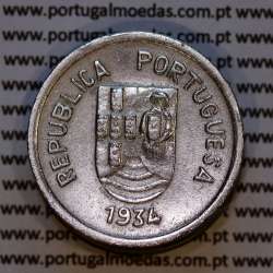 Índia, 4 Tangas 1934 Cuproníquel, Estado da India Portuguesa, (MBC), World Coins India Portuguese KM 21