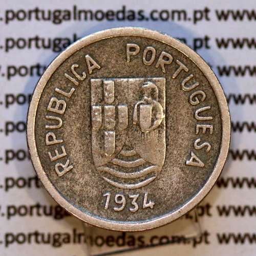 India, 2 tangas 1934 Copper-nickel of India Portuguese, (VF+), World Coins India Portuguese KM 20