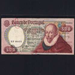 500 Escudos 1979 Francisco Sanches 04/10/1979, 500$00 Quinhentos Escudos 04/10/1979 Chapa:11 Banco de Portugal, (C), Pick 177