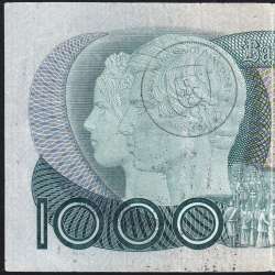 1000 Escudos Banknote 1982 D. Pedro V, 1000$00 26/10/1982 Plate: 11 - Bank of Portugal (Circulated), Pick 175