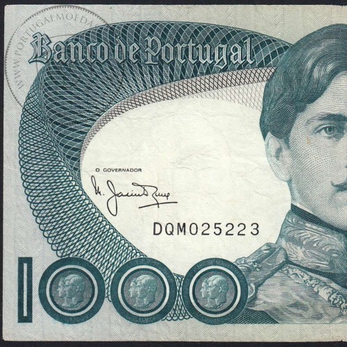 Nota de 1000 Escudos 1980 D.Pedro V, 1000$00 16/09/1980 Chapa: 11 - Banco de Portugal (Circulada), Pick 175