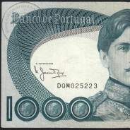 Nota de 1000 Escudos 1980 D.Pedro V, 1000$00 16/09/1980 Chapa: 11 - Banco de Portugal (Circulada), Pick 175
