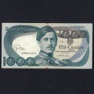 1000 Escudos Banknote 1980 D. Pedro V, 1000$00 16/09/1980 Plate: 11 - Bank of Portugal (Circulated), Pick 175