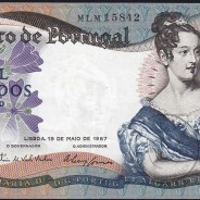 1000 Escudos Banknote 1967 D. Maria II, 1000$00 19/05/1967 Plate: 10 - Bank of Portugal (Little Circulated), Pick 172