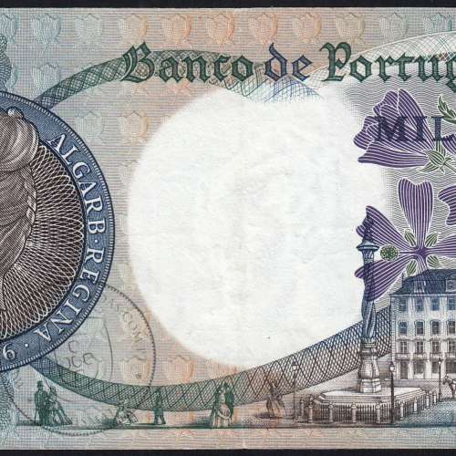 1000 Escudos Banknote 1967 D. Maria II, 1000$00 19/05/1967 Plate: 10 - Bank of Portugal (Circulated), Pick 172
