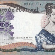 Nota de 1000 Escudos 1967 D.Maria II, 1000$00 19/05/1967 Chapa: 10 - Banco de Portugal (Circulada), Pick 172