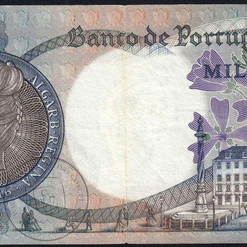 1000 Escudos Banknote 1967 D. Maria II, 1000$00 19/05/1967 Plate: 10 - Bank of Portugal (Circulated), Pick 172