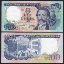 Nota de 100 Escudos 1965 Camilo Castelo Branco, 100$00 30/11/1965 Chapa: 7 - Banco de Portugal (Circulada), Pick 169 Nota de 100 Escudos 1965 Camilo Castelo Branco, 100$00 30/11/1965 Chapa: 7 - Banco de Portugal (Circulada), Pick 169